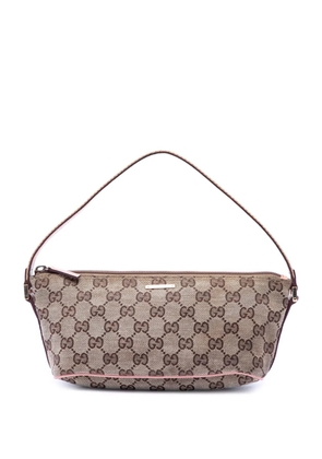 Gucci Pre-Owned 2000-2017 GG Canvas Web Boat shoulder bag - Pink