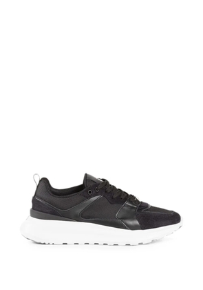 Roberto Cavalli panelled logo-plaque sneakers - Black