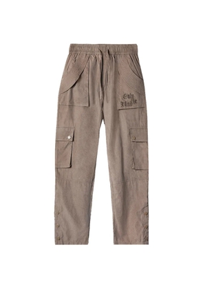 Only the Blind brushed embroidered cargo pants - Neutrals