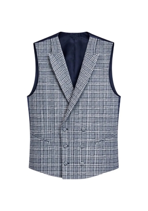 ETIEM TEXTIL S.L. check-pattern double-breasted waistcoat - Blue