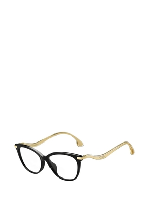 Jimmy Choo Eyewear cat-eye frame wavy-temple glasses - Black
