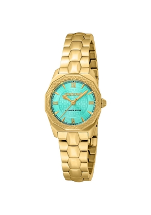 Roberto Cavalli x Franck Muller geometric-bezel 26mm watch - Blue