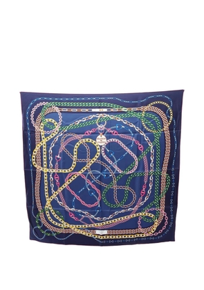 Hermès Pre-Owned 2010s Carré 90 Réaction en Chaînes scarf - Blue