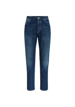 Brunello Cucinelli comfort cotton denim leisure-fit five-pocket trousers - Blue