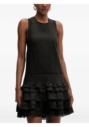 Isabelle Blanche ruffled tiered dress - Black