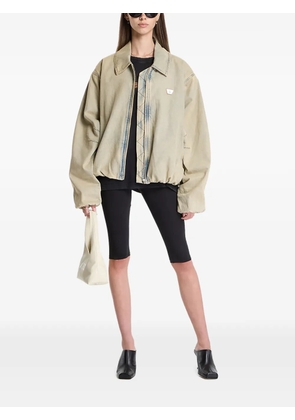 MISBHV sand-washed bomber denim jacket - Neutrals