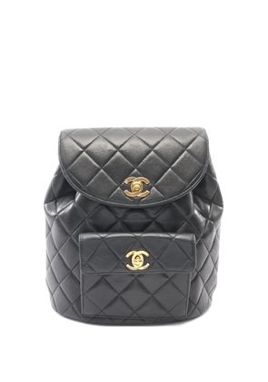 CHANEL Pre-Owned 2000s Matelassé leather backpack - Black