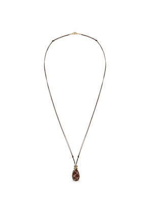 Roxanne Assoulin netted stone-pendant necklace - Brown