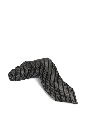 Zilli stripe-pattern tie - Grey