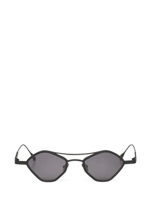 Capote geometric-frame double-bridge sunglasses - Black