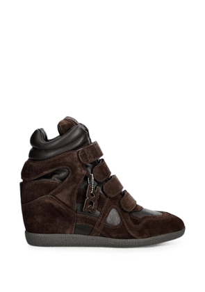 Nokwol Eden touch-strap wedge sneakers - Brown