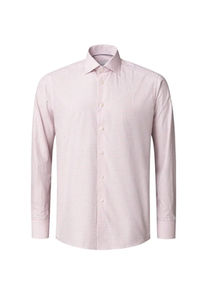 Eton check-pattern twill shirt - Pink