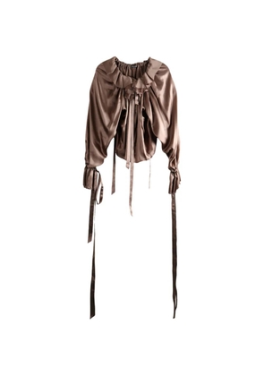 Ann Demeulemeester Stee silk blouse - Brown
