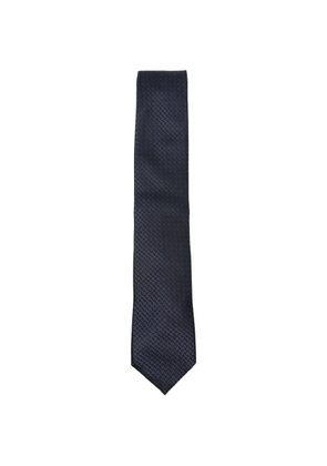 Zegna geometric-pattern silk tie - Blue