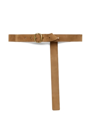 Barbara Bui suede-finish buckle-fastening belt - Brown