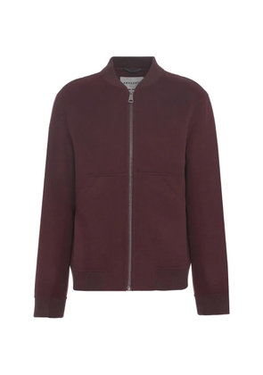 AMARANTO ribbed-trim zip-up jacket - Red