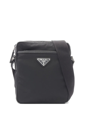Prada Pre-Owned 2010s Re-Nylon Saffiano leather shoulder bag - Black