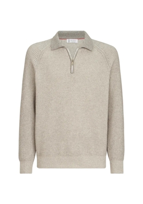 Brunello Cucinelli half-zip sweater - Neutrals