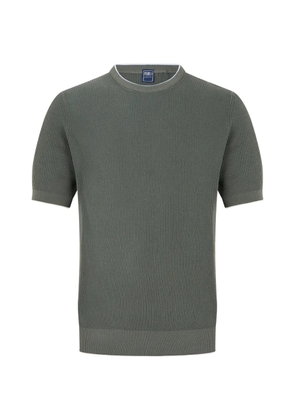 Fedeli crew-neck ribbed T-shirt - Green