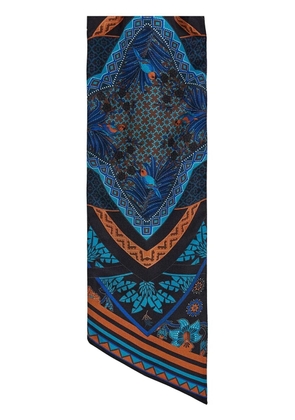Ferragamo Nirvana-print silk bandeau scarf - Black