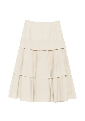 Rochas tiered pleated midi skirt - Neutrals