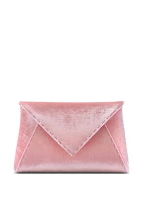 Tyler Ellis Lee Pouchet crushed-velvet clutch bag - Pink