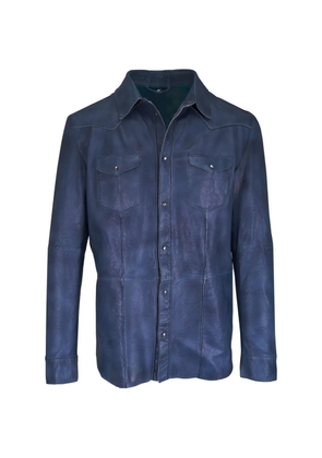 Gimo's Italiana leather press-stud jacket - Blue