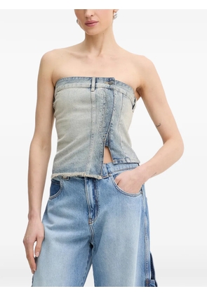 Armani Exchange asymmetric-hem top - Blue