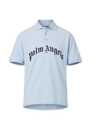 Palm Angels Curved Logo polo shirt - Blue