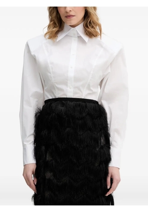 Karl Lagerfeld structured-shoulder shirt - White