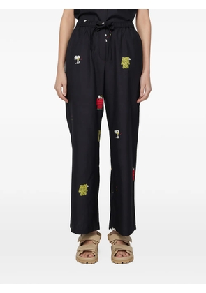 Soulland drawstring-waist trousers - Black