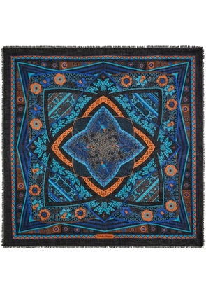 Ferragamo Nirvana-print silk shawl - Black