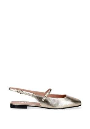 Pollini metallic slingback ballet flats - Gold