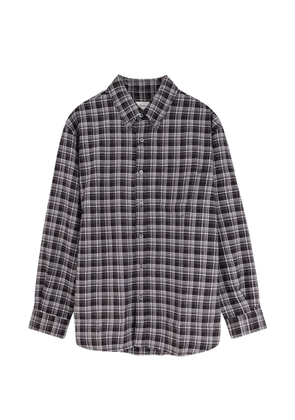 DUNST check-flannel button-down shirt - Black