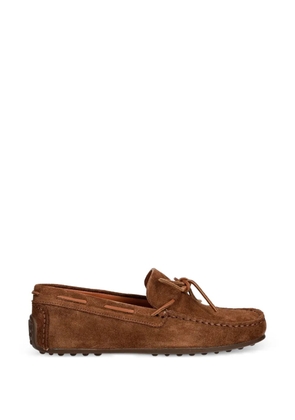 VAGABOND Larissa bow-detail suede loafers - Brown