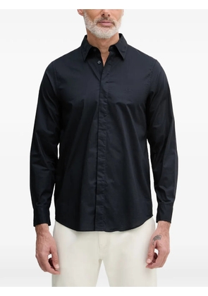 Armani Exchange logo-embroidered long-sleeved shirt - Black