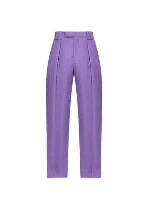 Versace pleated pressed-crease trousers - Purple