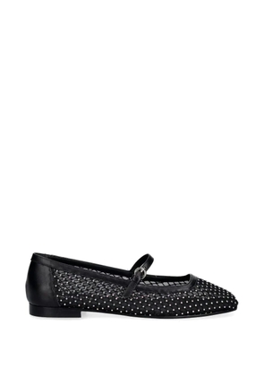 Pollini Nina crystal-embellished mesh ballet flats - Black