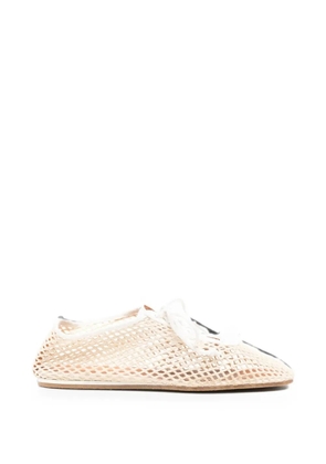 Forte Forte mesh-knit lace-up cotton sneakers - White