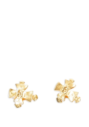 CHANEL Pre-Owned CC Cross earrings - Gold