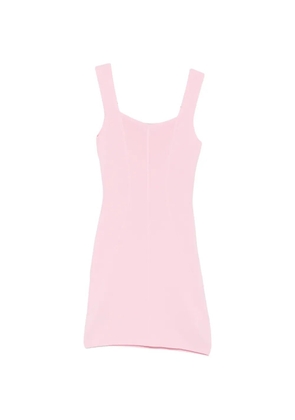 Akep panelled ribbed-knit mini dress - Pink