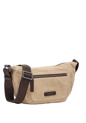 The Bridge Igor leather-trim canvas belt bag - Neutrals