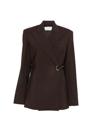 Sportmax belted wrap-style blazer - Brown