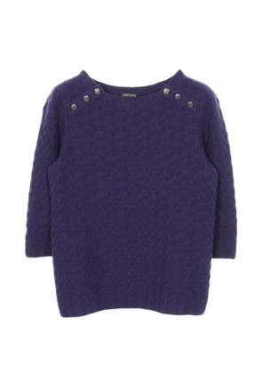 CHANEL Pre-Owned 1986-1988 Anchor button sweater - Purple