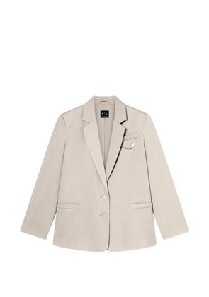 Armani Exchange chain-detail single-breasted blazer - Neutrals