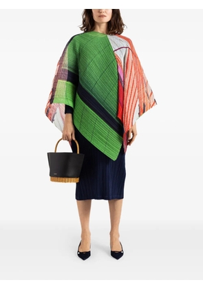 Pleats Please Issey Miyake City Collage Madame-T pleated top - Green