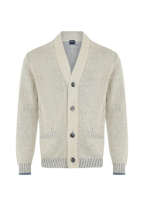 Fedeli knitted long-sleeve cardigan - Neutrals