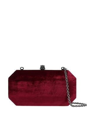 Tyler Ellis Perry velvet clutch bag - Red