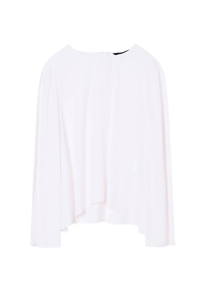 Armani Exchange slit-sleeve boat-neck blouse - White