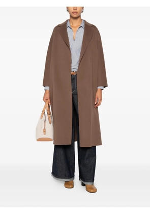 'S Max Mara Esturia belted notch-lapels coat - Brown